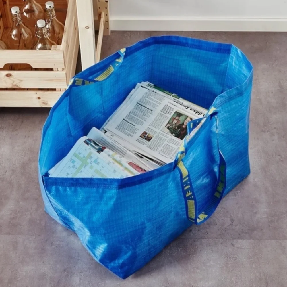 blue Ikea bag STURDY for shopping laundry storage or gift carrying spa…